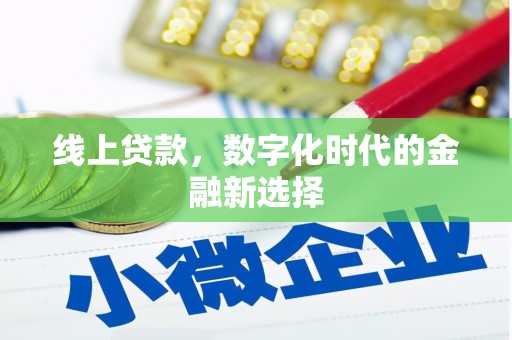 神湾线上贷款，数字化时代的金融新选择