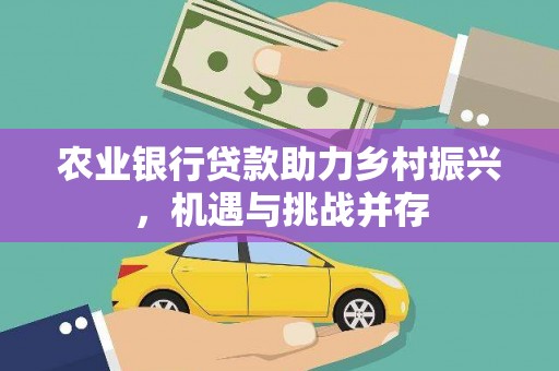神湾农业银行贷款助力乡村振兴，机遇与挑战并存